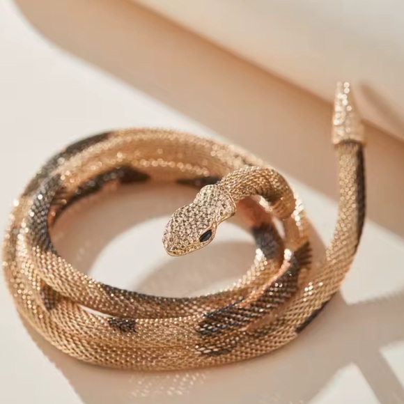 Anthropologie Gold and Black Snake Necklace - Picture 4 of 7